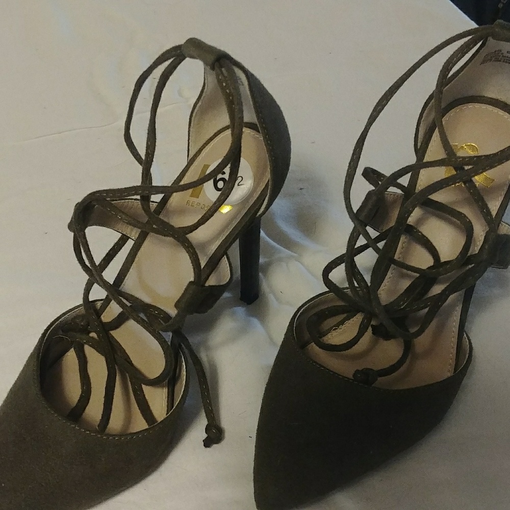 4" ankle wrap heels